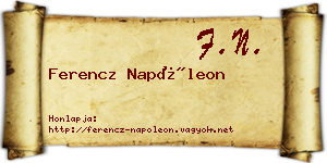 Ferencz Napóleon névjegykártya